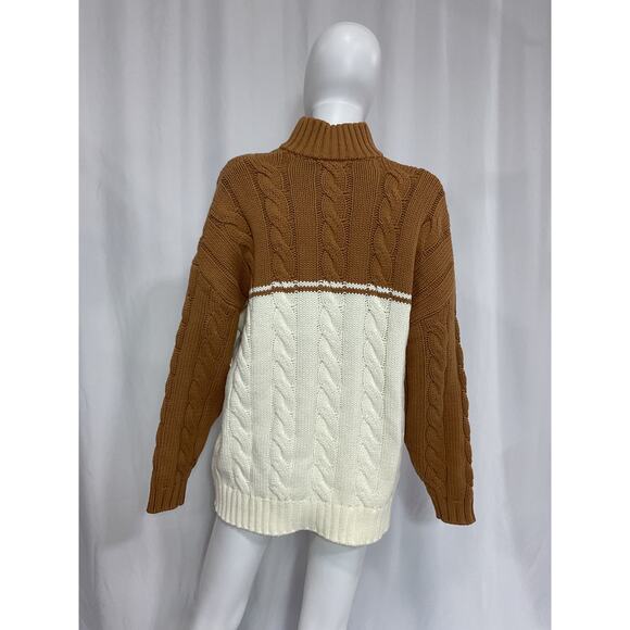 Staud 'Hampton' White Long Sleeve Half Zip Sweater Size XS - Picture 3 of 5